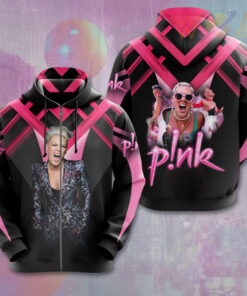 Pink Zip up Hoodie WOAHTEE0124SI