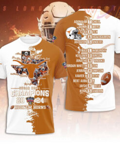 Texas Longhorns Football White Orange T shirt WOAHTEE0424J