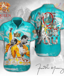 Freddie Mercury Short Sleeve Dress Shirt WOAHTEE0524ZW
