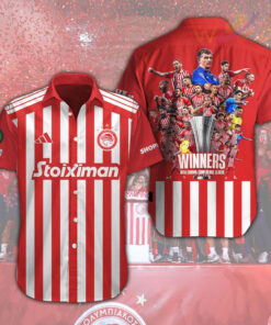Olympiacos FC Short Sleeve Dress Shirt WOAHTEE0624SH