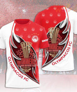Olympiacos FC Red White T shirt WOAHTEE0724J