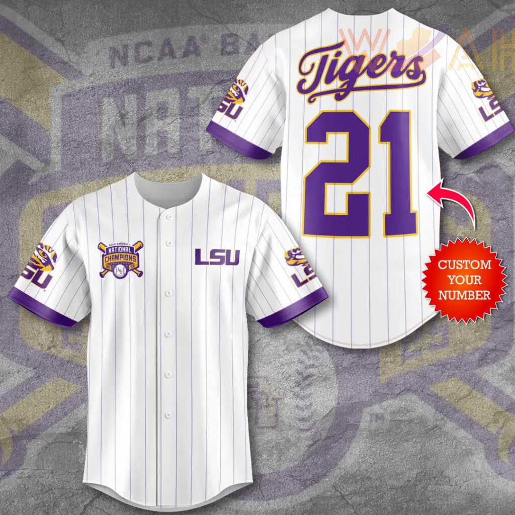 Best Sellers LSU Tigers Baseball Jersey 02