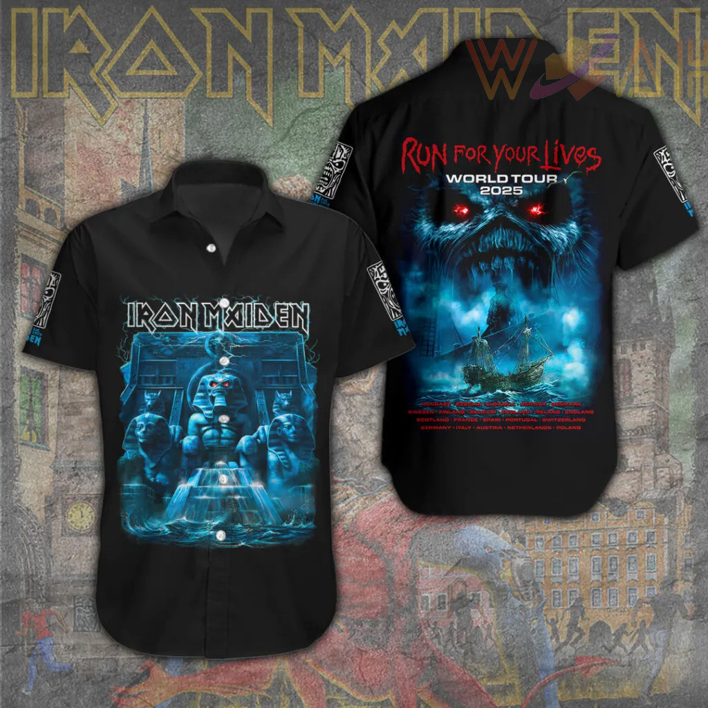 Iron Maiden Short Sleeve Dress Shirt 01