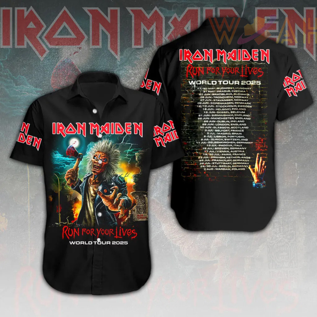 Iron Maiden Short Sleeve Dress Shirt 06