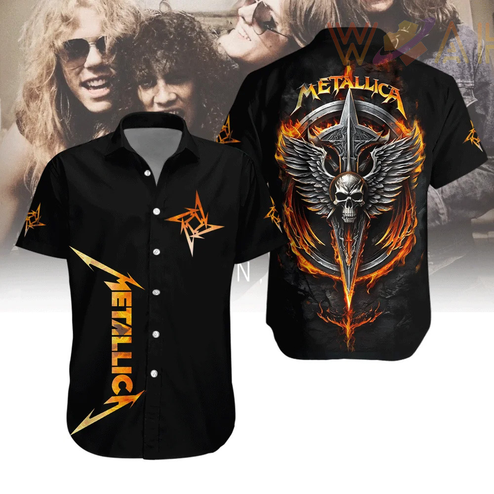 Metallica Short Sleeve Dress Shirt 01