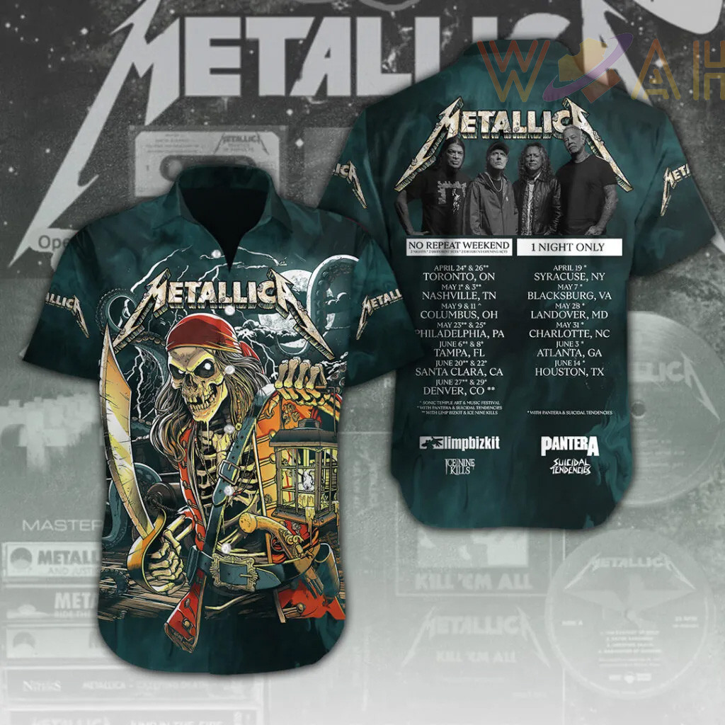 Metallica Short Sleeve Dress Shirt 04