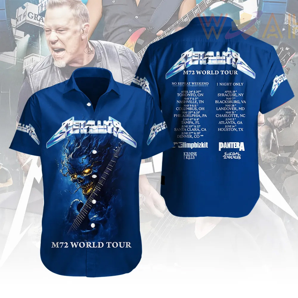 Metallica Short Sleeve Dress Shirt 06