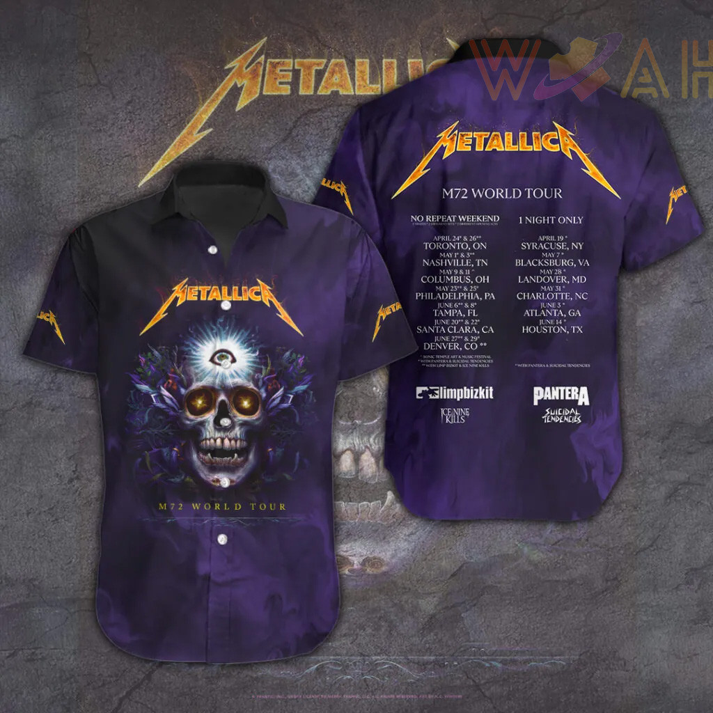 Metallica Short Sleeve Dress Shirt 08