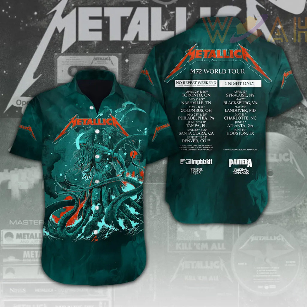 Metallica Short Sleeve Dress Shirt 09