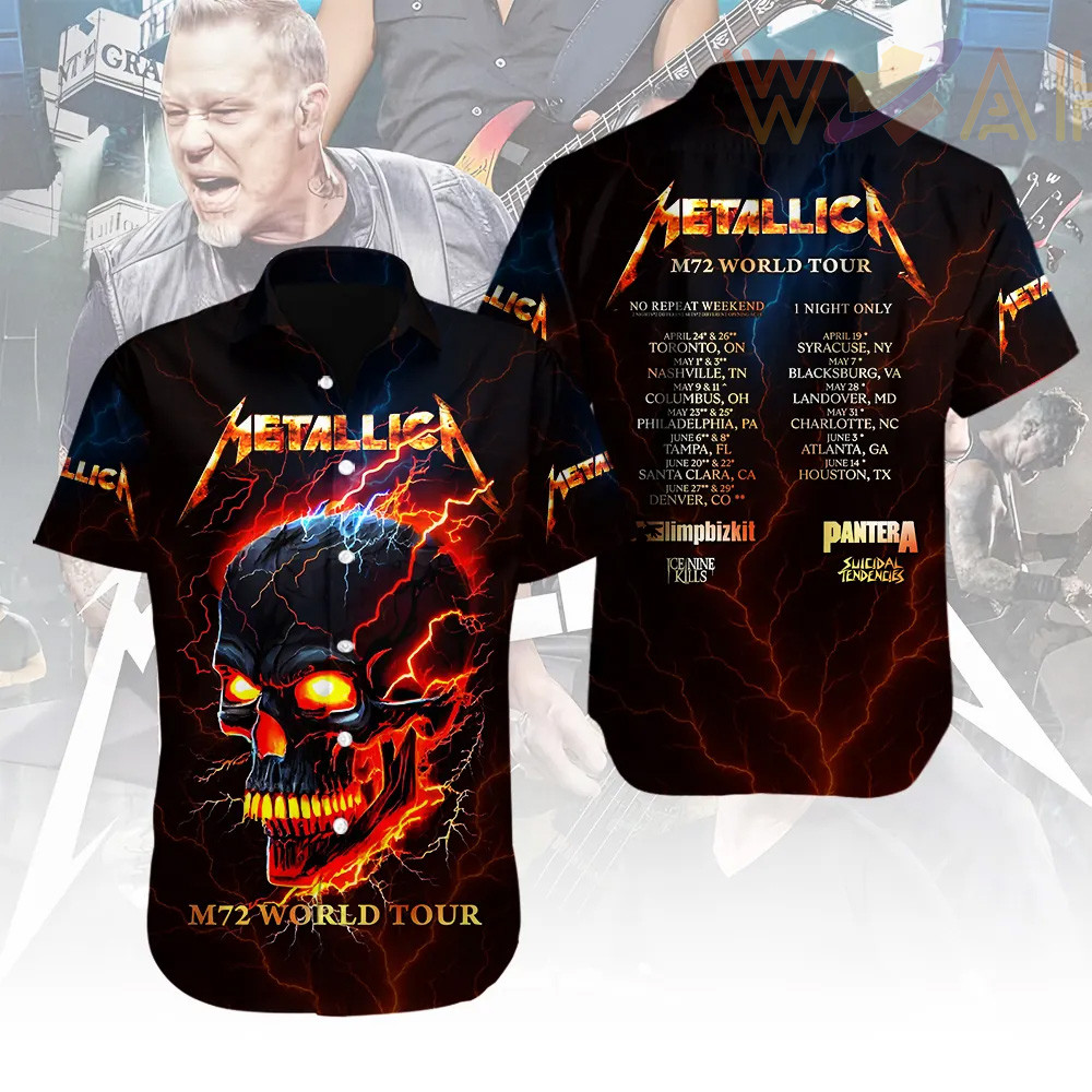 Metallica Short Sleeve Dress Shirt 13