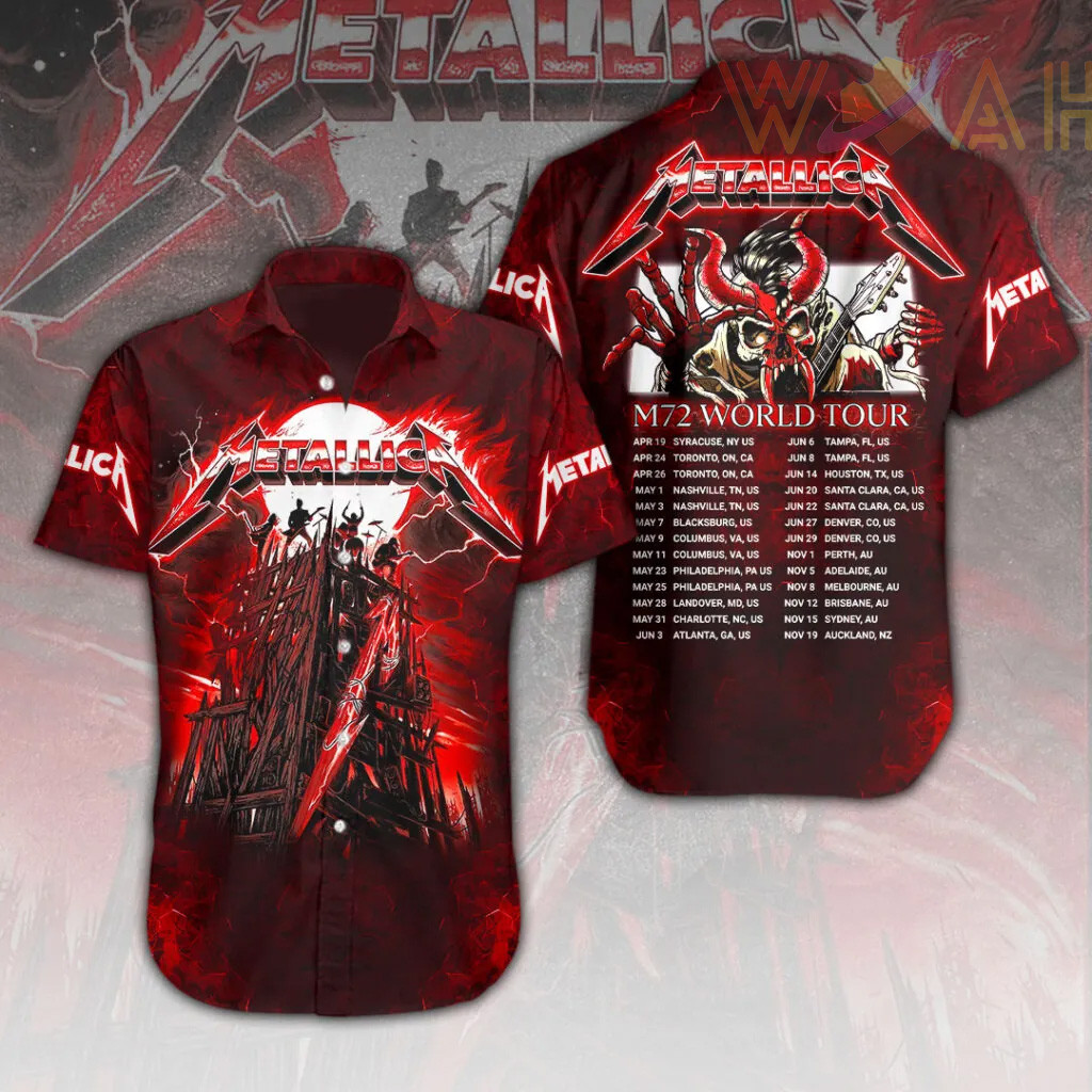 Metallica Short Sleeve Dress Shirt 17