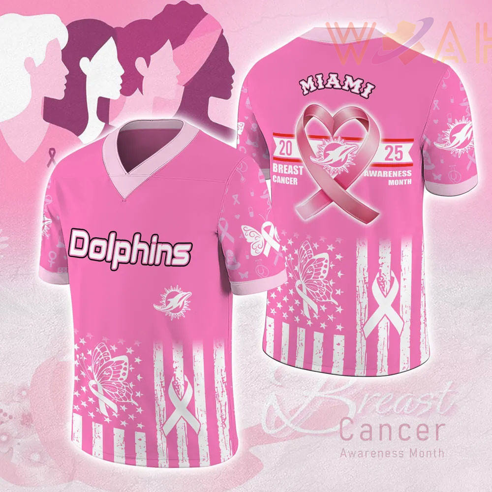Miami Dolphins x Breast Cancer Awareness Football Jersey