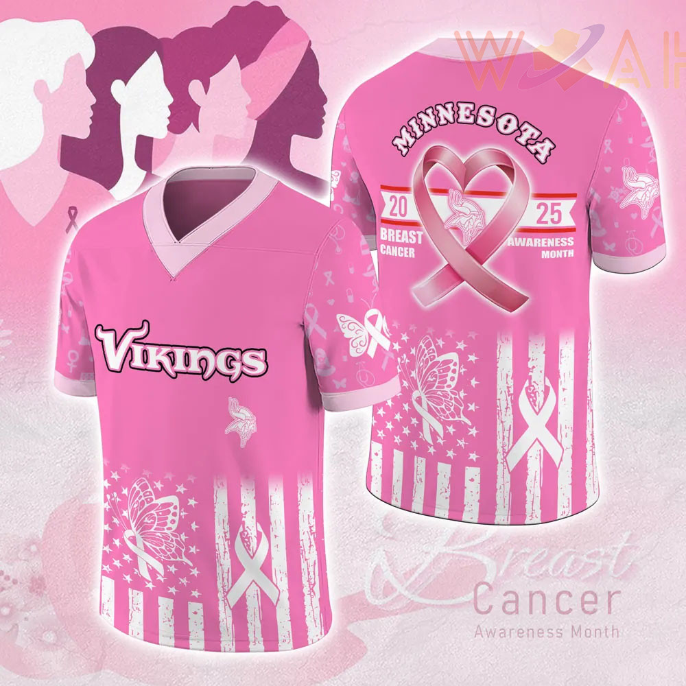 Minnesota Vikings x Breast Cancer Awareness Football Jersey