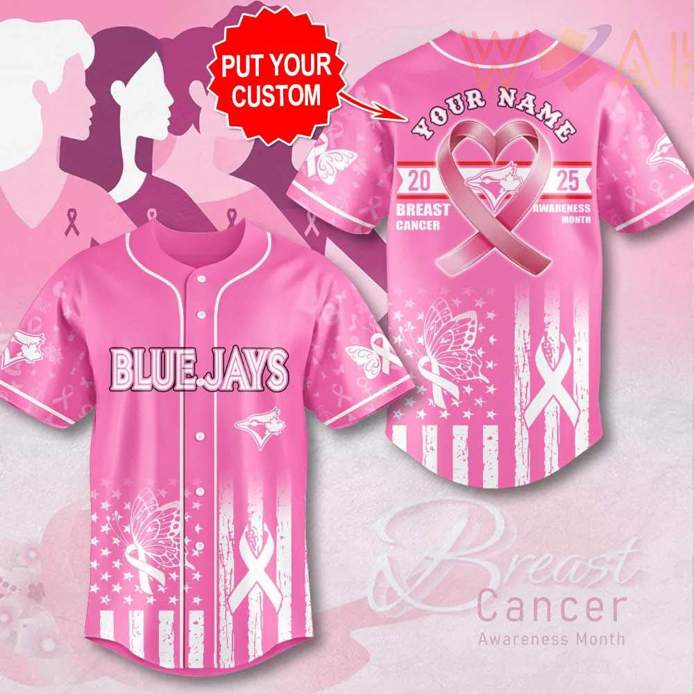 Toronto Blue Jays x Breast Cancer Awareness Baseball Jersey