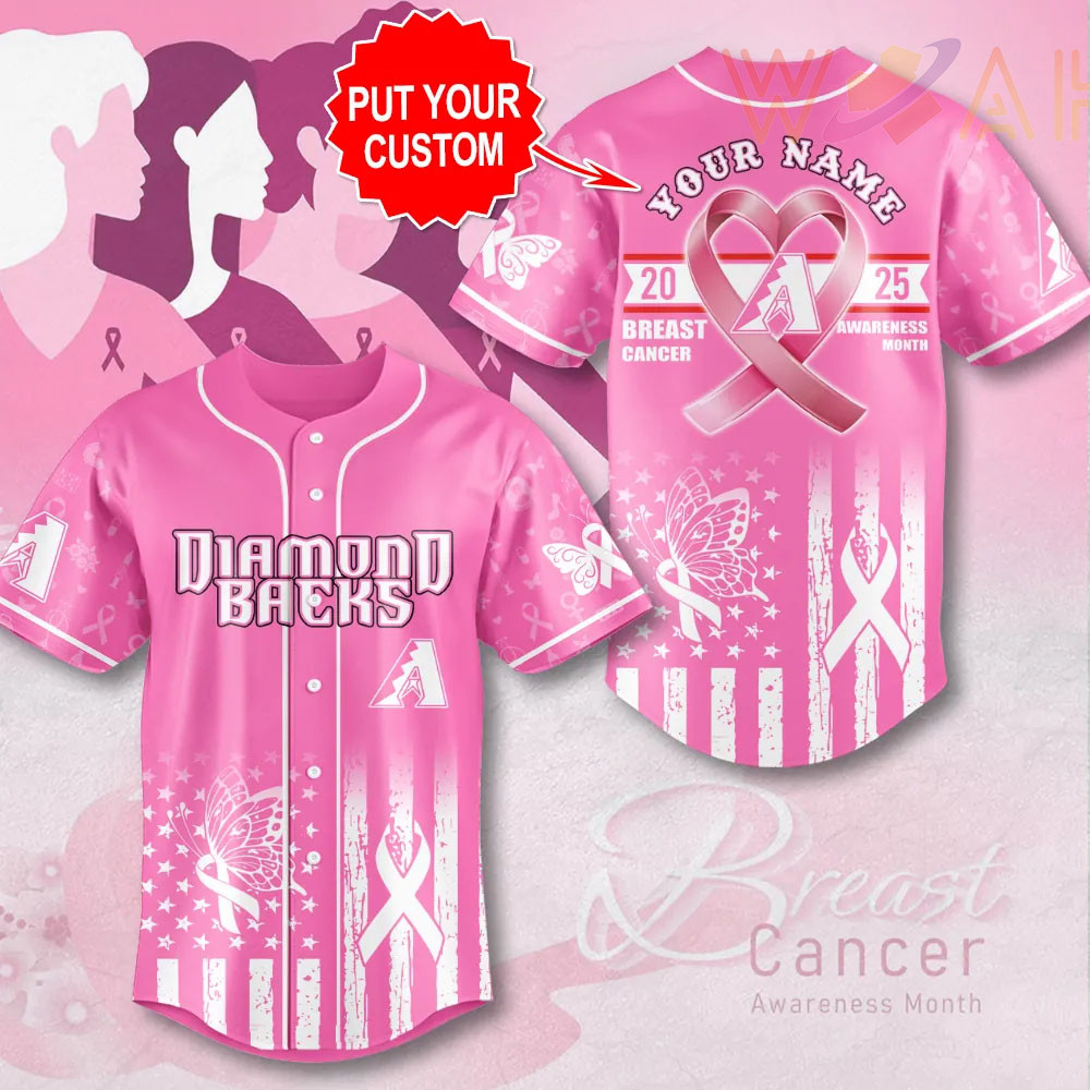 Arizona Diamondbacks x Breast Cancer Awareness Baseball Jersey