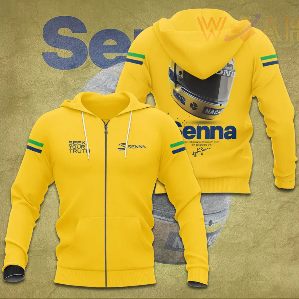 Ayrton Senna Zip Hoodie 02