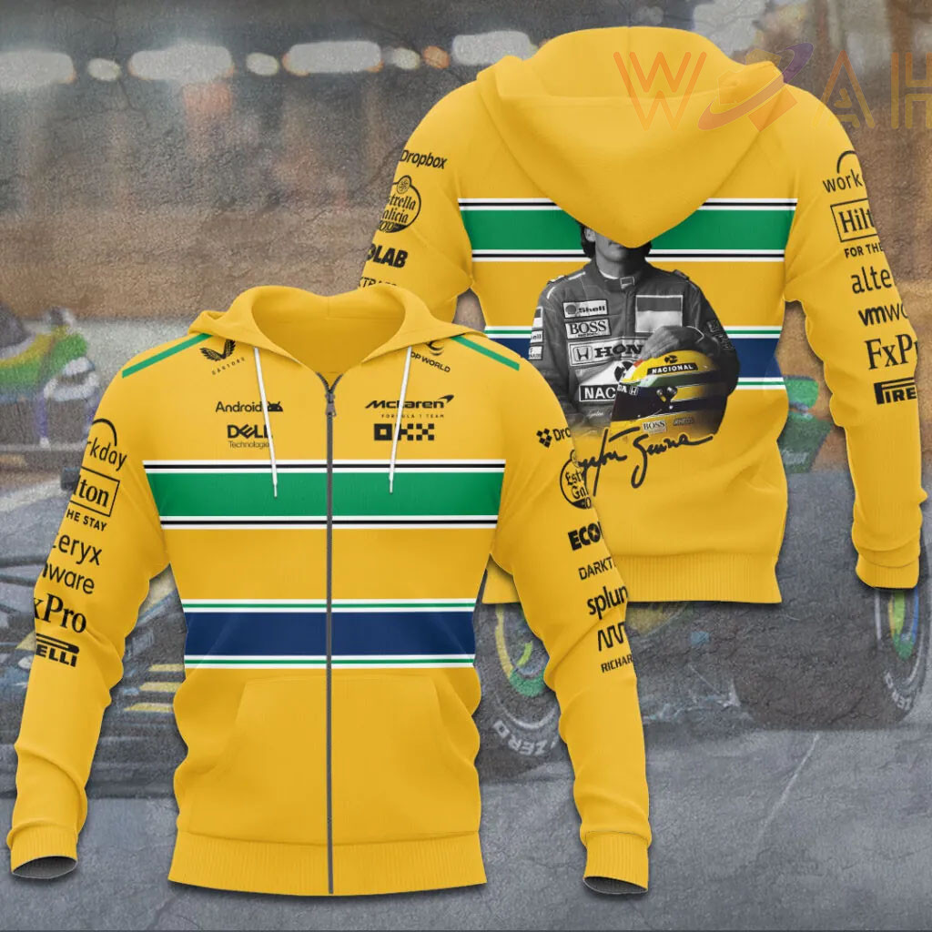 Ayrton Senna Zip Hoodie 04
