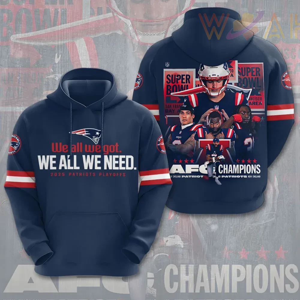 New England Patriots AFC Champions 2026 Hoodie