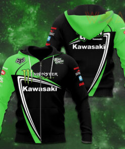 Kawasaki Racing Team 3D Apparels Zip Hoodie