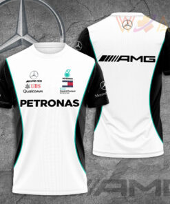 Mercedes AMG Petronas F1 Team 3D T Shirt S4 White