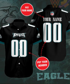 Philadelphia Eagles 3D Short Sleeve Dress Shirt 04