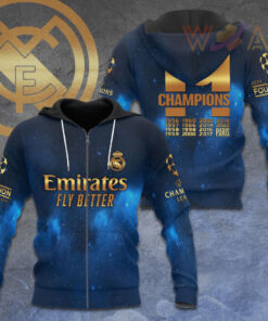 Real Madrid FC 3D zip up hoodie