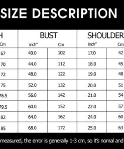 Sweater Sizechart
