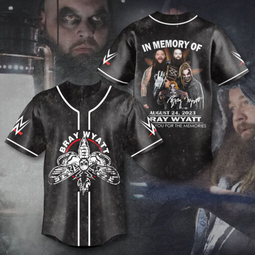 Bray Wyatt baseball jersey WOAHTEE25923S1