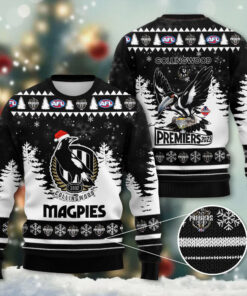 AFL Premiers Collingwood FC Ugly Christmas Sweater WOAHTEE251023S3