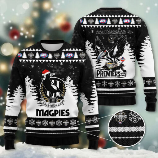 AFL Premiers Collingwood FC Ugly Christmas Sweater WOAHTEE251023S3