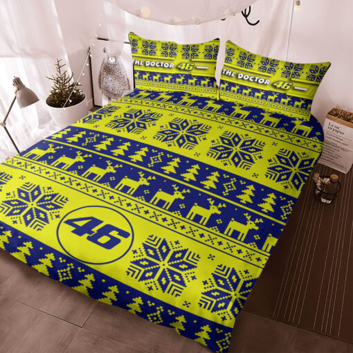VR46 Valentino Rossi luxury Christmas bedding set WOAHTEE231023S5 img