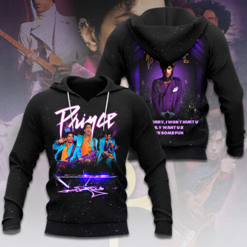 Prince black hoodie WOAHTEE1223SP