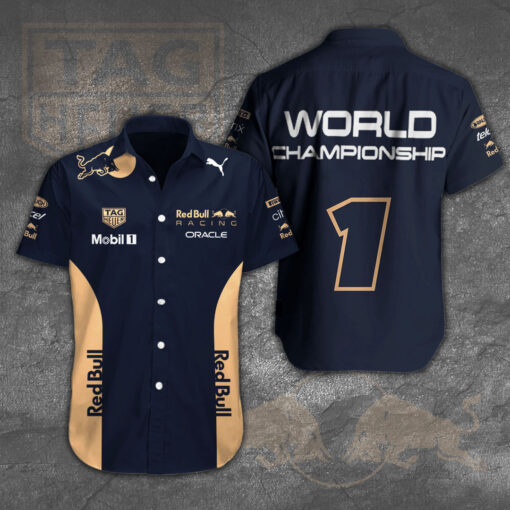 Red Bull Racing F1 Max Verstappen short sleeve dress shirts WOAHTEE0224Q