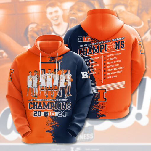 Illinois Fighting Illini Mens Basketball Hoodie WOAHTEE0324XF