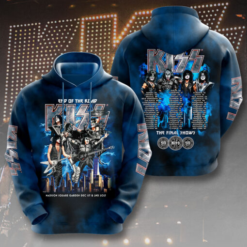 Kiss Band Blue Hoodie WOAHTEE0324SY