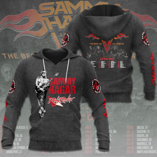 Sammy Hagar Gray Hoodie WOAHTEE0324SI