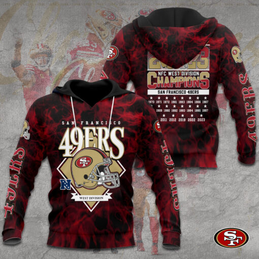 San Francisco 49ers Red Black Hoodie WOAHTEE0324W