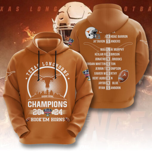 Texas Longhorns Football Orange Hoodie WOAHTEE0424G