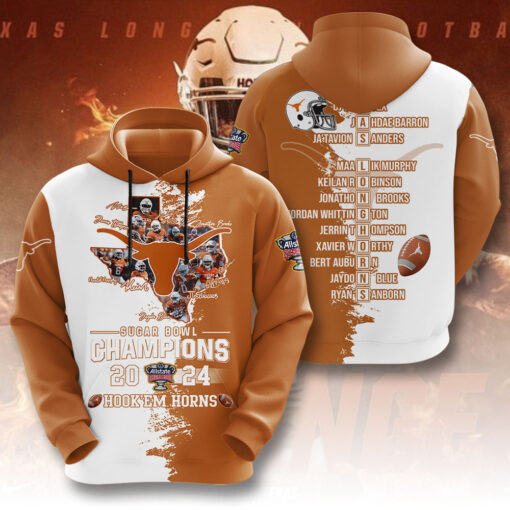 Texas Longhorns Football White Orange Hoodie WOAHTEE0424J
