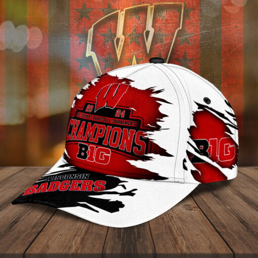 Wisconsin Badgers Mens Basketball Cap WOAHTEE0424S R