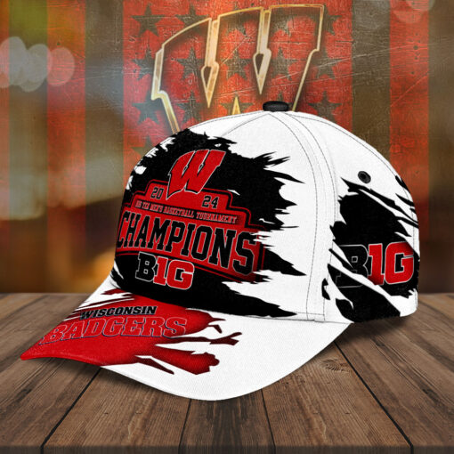 Wisconsin Badgers Mens Basketball Hat NBA Caps WOAHTEE0424U R