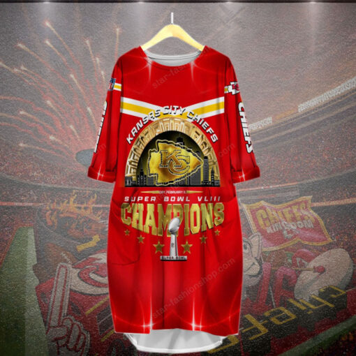 Kansas City Chiefs Batwing Dress WOAHTEE0524SE