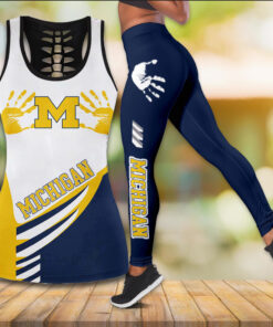 Michigan Wolverines Football Tank Top Leggings WOAHTEE0524SF