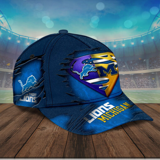 Michigan Wolverines Football X Detroit Lions Cap WOAHTEE0524SJ R