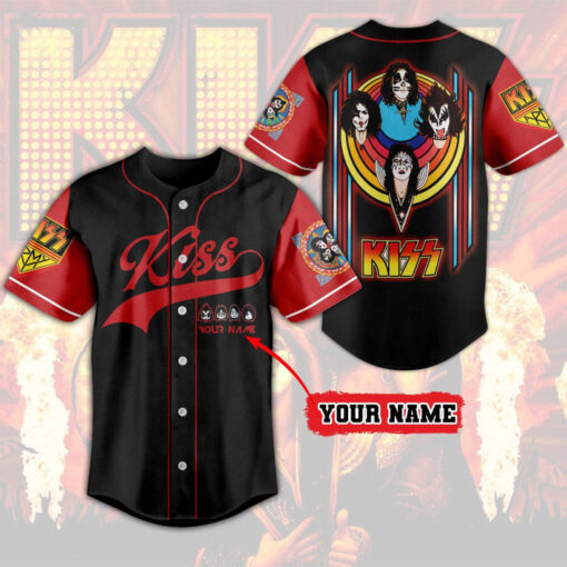 Personalized Kiss Band jersey WOAHTEE0524SC
