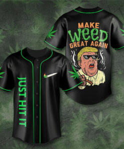 Just Hit It 420 baseball jersey WOAHTEE0624D