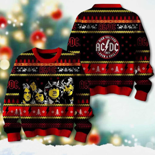 AC DC ugly christmas sweater WOAHTEE1124D