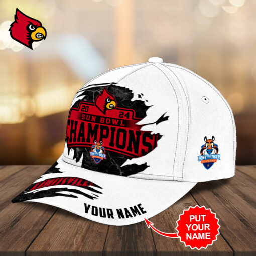 Personalized Louisville Cardinals Football cap WOAHTEE 69 03