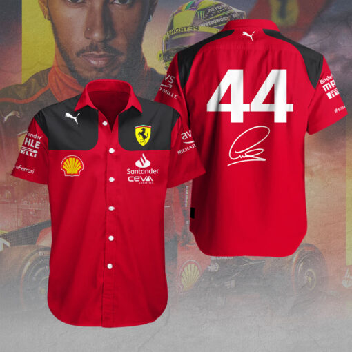 Lewis Hamilton Short Sleeve Dress Shirt WOAHTEE 100