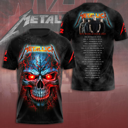 Metallica Band M72 World Tour 2025 T shirt WOAHTEE 96